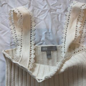 ASOS Cream Lace Trim Camisole